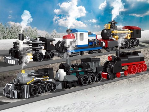 Klocki konstrukcyjne MINITRAIN - różne modele z serii: mini pociąg