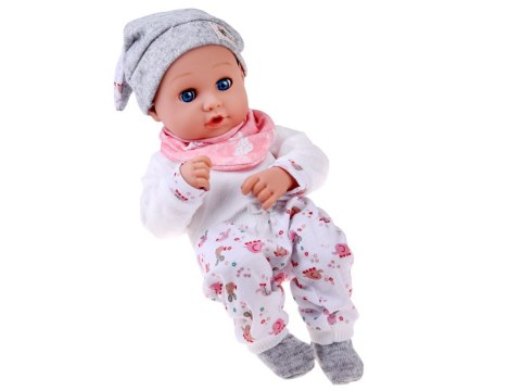 Lalka BOBAS 32cm z ruchomymi oczkami + akcesoria do karmienia