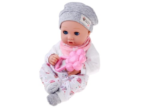 Lalka BOBAS 32cm z ruchomymi oczkami + akcesoria do karmienia