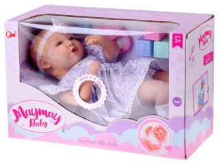 Lalka BOBAS interaktywna 46cm - w liliowej sukience + akcesoria