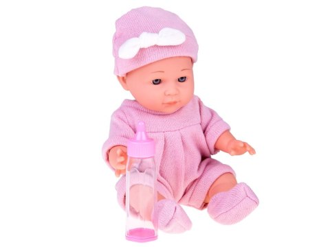 Lalka Bobas z Łóżeczkiem w Różowym Ubranku Niemowlak