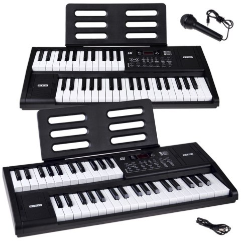 Organy KEYBOARD 61-klawiszy z funkcją podziału SPLIT + mikrofon