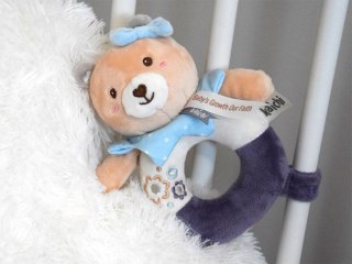 Pierwsza pluszowa grzechotka dla niemowląt 0+ misiu dla noworodka