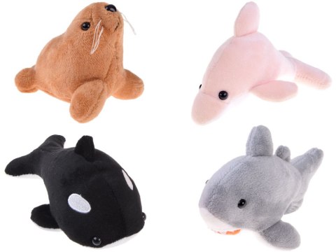 Pluszowe zwierzątka oceanu z piszczałką - Foczka Delfin Orka Rekin