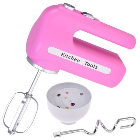 Różowy interaktywny MIKSER z dwoma końcówkami Robot kuchenny + miska