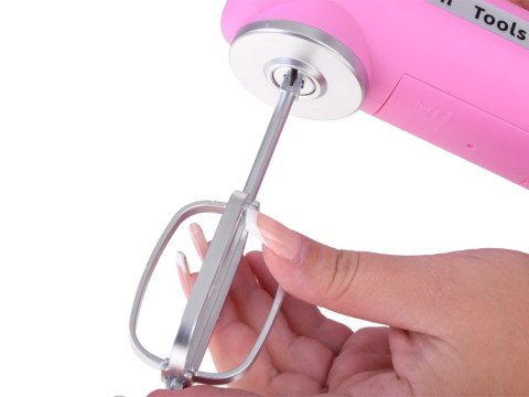 Różowy interaktywny MIKSER z dwoma końcówkami Robot kuchenny + miska