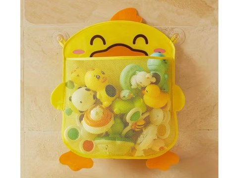 Siatka na zabawki do kąpieli organizer pojemnik żółta kaczuszka