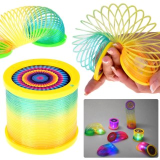 Sprężynka tęczowa DISCO 2w1 - Kolorowe oświetlenie LED i projektor