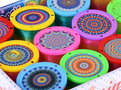 Sprężynka tęczowa DISCO 2w1 - Kolorowe oświetlenie LED i projektor