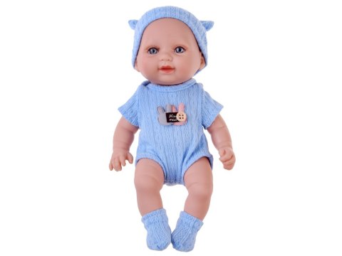 Urocza lalka BOBAS 26 cm - lekka i ruchoma w śpioszkach z czapeczką