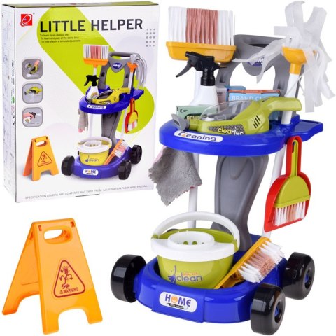 Zestaw sprzątający dla dzieci - wózek z akcesoriami i odkurzacz