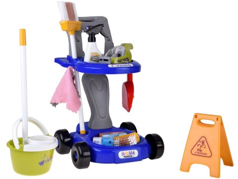 Zestaw sprzątający dla dzieci - wózek z akcesoriami i odkurzacz