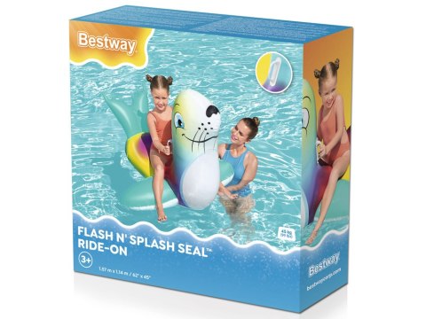 Bestway Dmuchany materac do pływania FOKA z uchwytami 157x114cm 41479