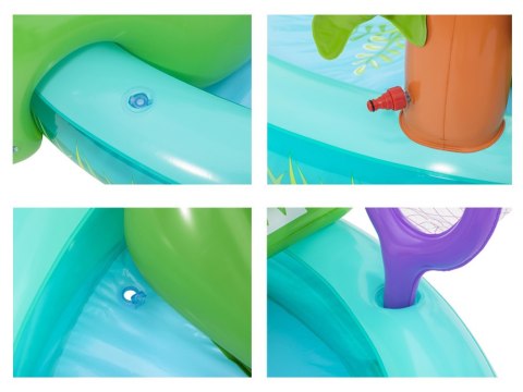 Bestway Wodny plac zabaw KROKODYL Zjeżdzalnia + zraszacz + piłki 53166