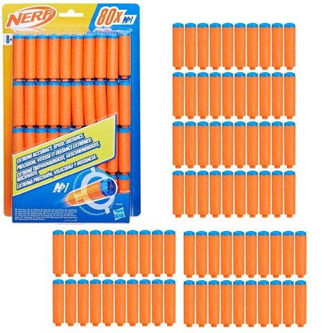 Hasbro Naboje piankowe NERF N1 - zestaw 80 szt. strzałki Dł. 6cm ZA6189