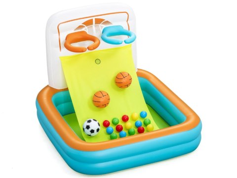 Bestway Suchy basen z kulkami 3w1 Koszykówka + piłka nożna 120x107cm 52728