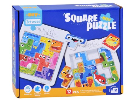 Tetris Układanka Łamigłówka Puzzle Morskie Zwierzątka 12 ele ZA6136