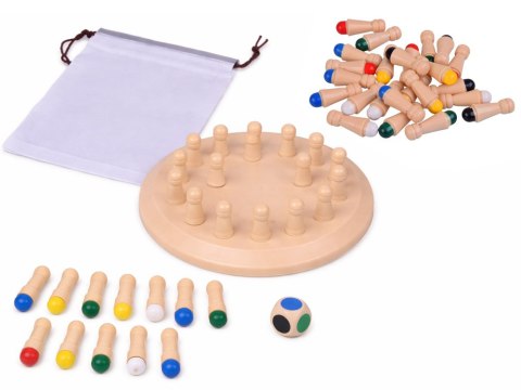 Gra pamięciowa Kolory kostka pionki edukacyjna łamigłówka GR0832