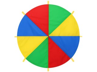 Kolorowa tęczowa Chusta Animacyjna 2m 8 uchwytów SP0862