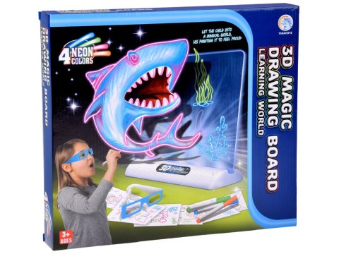 Tablica do Rysowania 3D z Podświetleniem LED + Pisaki i Okulary TA0114