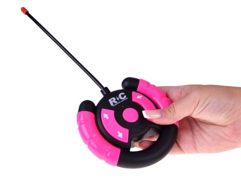 Zdalnie sterowane RÓŻOWE AUTO dla lalek + chłopiec i dziewczynka RC0734