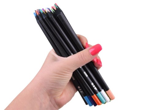 Kredki Ołówkowe Black Edition 24 Kolory 3,3 mm + Metalowe etui AP0124