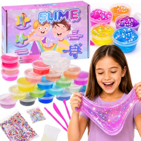 Zestaw do Robienia Slime 32 Elementy 26 Kolory Glutki Akcesoria ZA6428