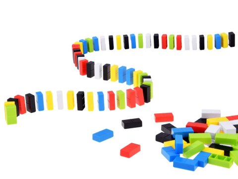 Domino dla Dzieci 100 Elementów Kolorowe Klocki Układanka Edukacyjna ZA6290