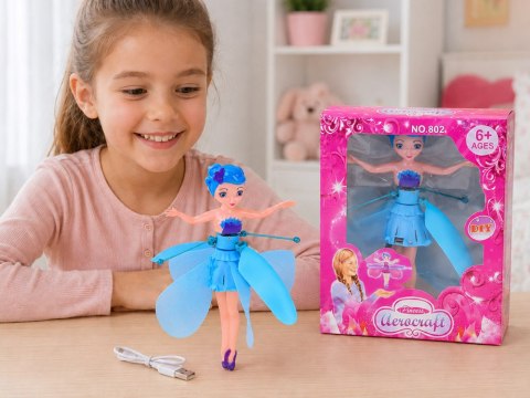 Latająca Wróżka Interaktywna Lalka Czujnik Dłoni Światło 19 cm ZA6598