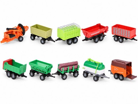 Zestaw pojazdów rolniczych - traktor, kombajn, przyczepy 12ele ZA6419