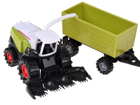 Zestaw pojazdów rolniczych - traktor, kombajn, przyczepy 12ele ZA6419