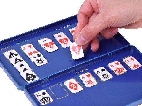 Gra magnetyczna PASJANS - karty na magnes KIESZONKOWA wersja dla 1os GR0837