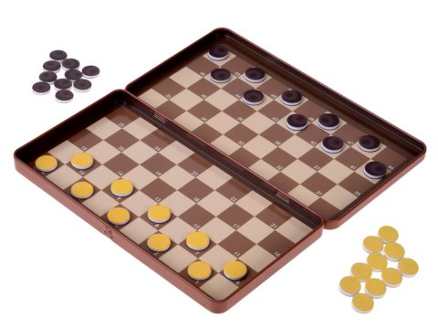 Gra magnetyczna WARCABY - na magnes KIESZONKOWA - dla 2os.GR0838