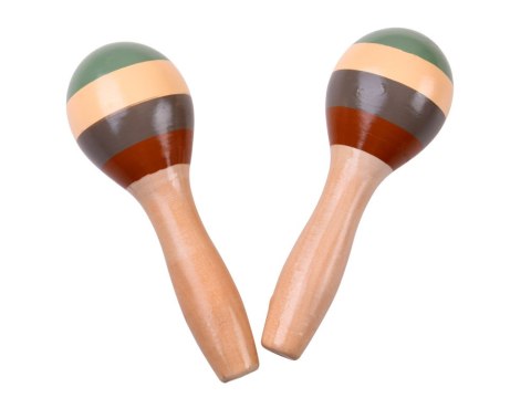 Instrumenty muzyczne DREWNIANE cymbałki, tamburyn, trójkąt - 6ele IN0191