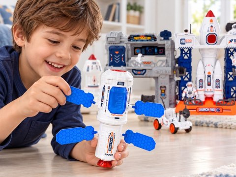 KOSMOS Ogromny zestaw kosmiczny Centrum, rakieta, astronauta, łazik ZA6302