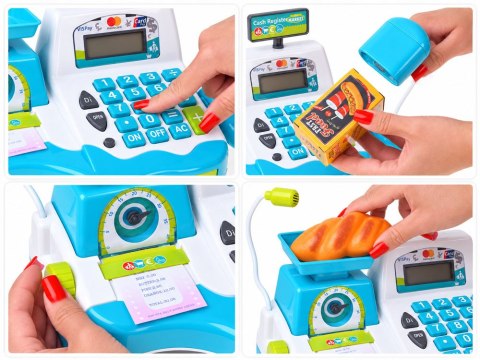 Kasa fiskalna dla dzieci INTERAKTYWNA - czytnik, waga, paragon 21ele ZA6196