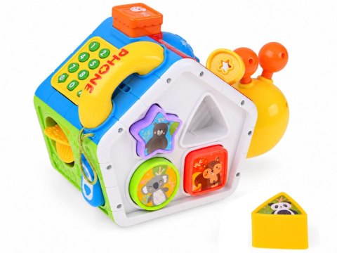 Kostka edukacyjna Tańczący ŚLIMAK DOMEK - muzyka, światło, sorter ZA6195