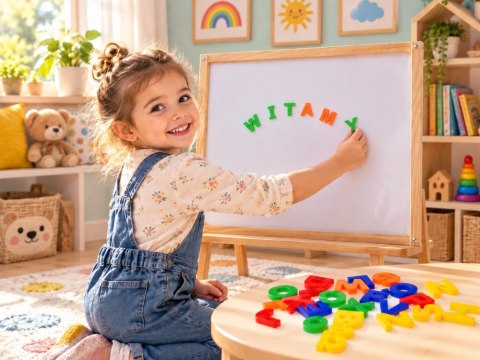 Literki i cyferki magnetyczne na lodówkę - edukacyjne 82ele TA0116