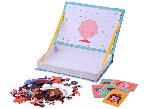 Puzzle magnetyczne Twarze wesołe buźki 55el nauka emocji ZA4409