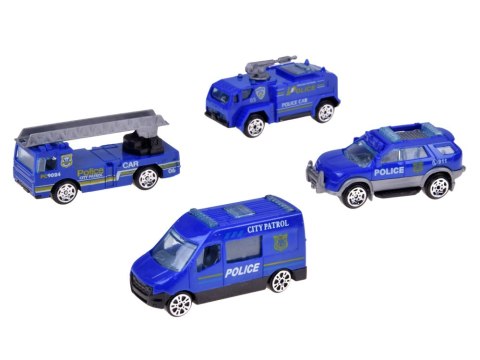 Samolot POLICJA z parkingiem, dźwigiem i 4 autkami światło dźwięk ZA6561