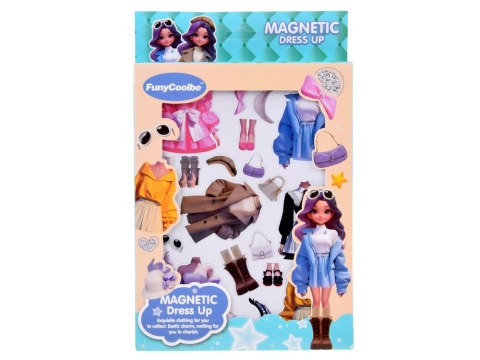 Ukłdanka magnetyczna MODNA LALKA x6 - ubranka dla lalek na magnes ZA6607