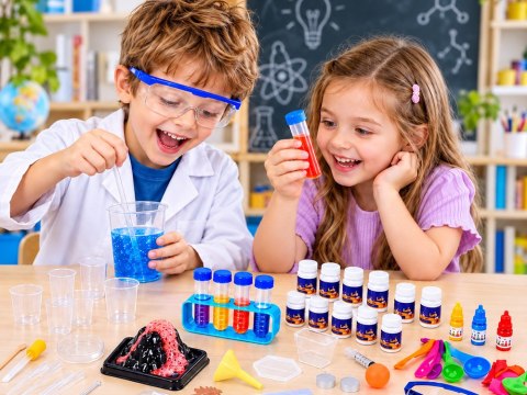 ZESTAW CHEMIKA 80 eksperymentów naukowych - Laboratorium chemiczne ZA6593