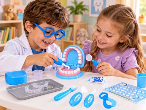 Zestaw DENTYSTA dla dzieci - rozbudowany gabinet STOMATOLOG Ząbek ZA6278