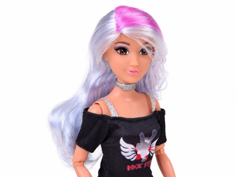 Anlily Lalka w stylu punk rock - srebrne włosy i mocna stylizacja ZA6231