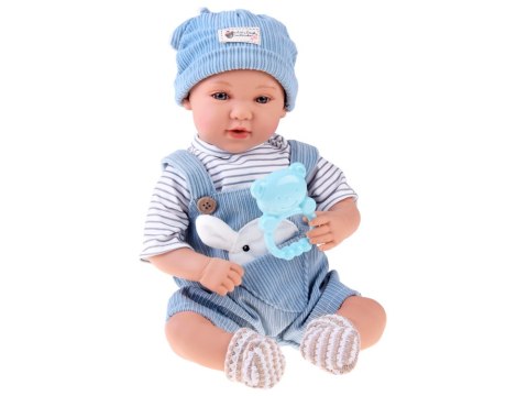 Lalka BOBAS interaktywna 46cm - w niebieskich spodenkach + akcesoria ZA5835