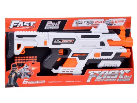Pistolet 2w1 na piankowe naboje 24szt. - tryb elektryczny i manualny ZA6255