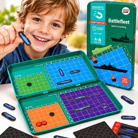 Gra w statki - magnetyczna, strategiczna, dla rywali, w podróż GR0862
