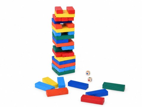 Gra zręcznościowa JENGA chwiejąca się wieża - klocki z drewna ZA6636