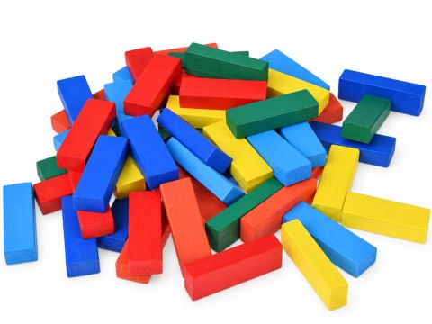 Gra zręcznościowa JENGA chwiejąca się wieża - klocki z drewna ZA6636