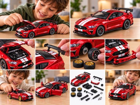 Samochód metalowy licencjonowany Ford Mustang GT 2018 s. 1:42 TUNING ZA6458